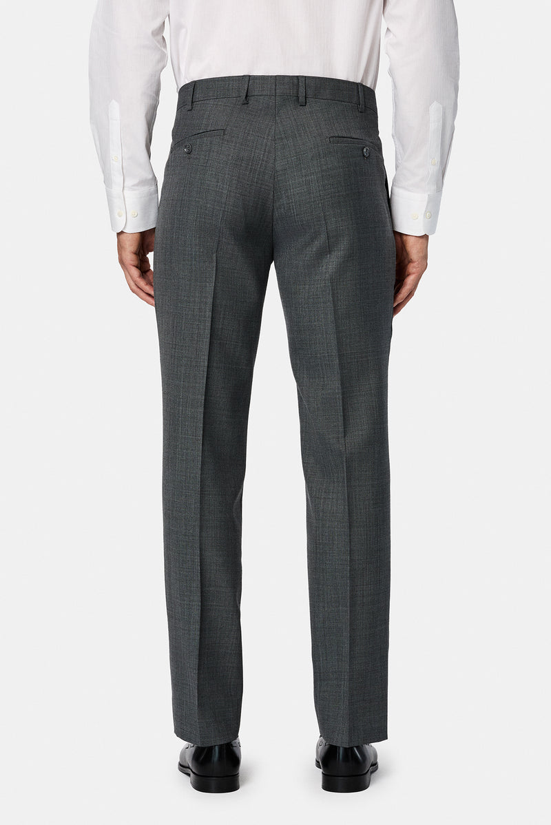 Koyu Füme 7 Drop Slim Fit Dar Kesim Yünlü Klasik Kumaş Pantolon