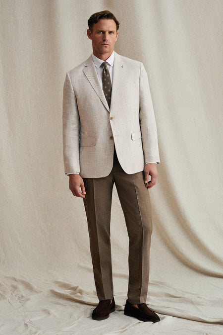 Koyu Vizon 7 Drop Slim Fit Dar Kesim Yünlü Klasik Kuma? Pantolon-Abdullah Ki??l?