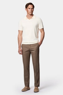 Koyu Vizon 7 Drop Slim Fit Dar Kesim Yünlü Klasik Kumaş Pantolon