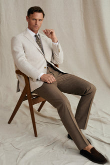 Koyu Vizon 7 Drop Slim Fit Dar Kesim Yünlü Klasik Kuma? Pantolon-Abdullah Ki??l?