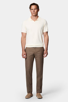 Koyu Vizon 7 Drop Slim Fit Dar Kesim Yünlü Klasik Kumaş Pantolon