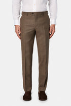 Koyu Vizon 7 Drop Slim Fit Dar Kesim Yünlü Klasik Kuma? Pantolon-Abdullah Ki??l?