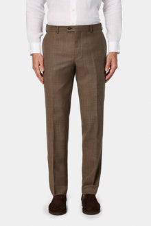 Koyu Vizon 7 Drop Slim Fit Dar Kesim Yünlü Klasik Kuma? Pantolon-Abdullah Ki??l?