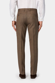 Koyu Vizon 7 Drop Slim Fit Dar Kesim Yünlü Klasik Kuma? Pantolon-Abdullah Ki??l?