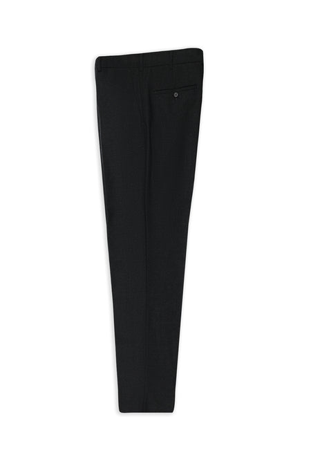 Koyu Antrasit 6 Drop Regular Fit Standart Kesim Yünlü Kaşmirli Flanel Klasik Kumaş Pantolon