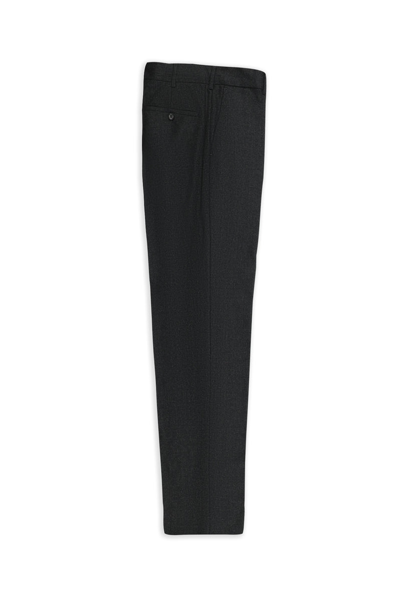 Orta Antrasit 6 Drop Regular Fit Standart Kesim Yünlü Kaşmirli Flanel Klasik Kumaş Pantolon