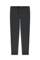 Koyu Füme Super Slim Fit Ekstra Dar Kesim Beli Lastikli İpli Yünlü Klasik Kumaş Pantolon