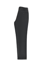 Koyu Füme Regular Fit Beli Lastikli İpli Yünlü Klasik Kumaş Pantolon