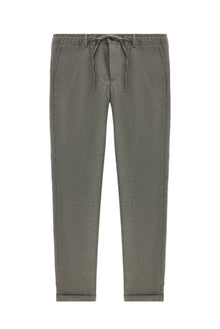 Orta Kahve Regular Fit Beli Lastikli İpli Yünlü Klasik Kumaş Pantolon