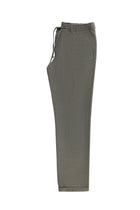 Orta Kahve Super Slim Fit Ekstra Dar Kesim Beli Lastikli İpli Yünlü Klasik Kumaş Pantolon