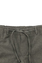 Orta Kahve Super Slim Fit Ekstra Dar Kesim Beli Lastikli İpli Yünlü Klasik Kumaş Pantolon