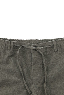 Orta Kahve Regular Fit Beli Lastikli İpli Yünlü Klasik Kumaş Pantolon