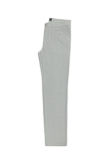 Açık Gri Slim Fit Dar Kesim Çizgili Yünlü Kumaş Pantolon