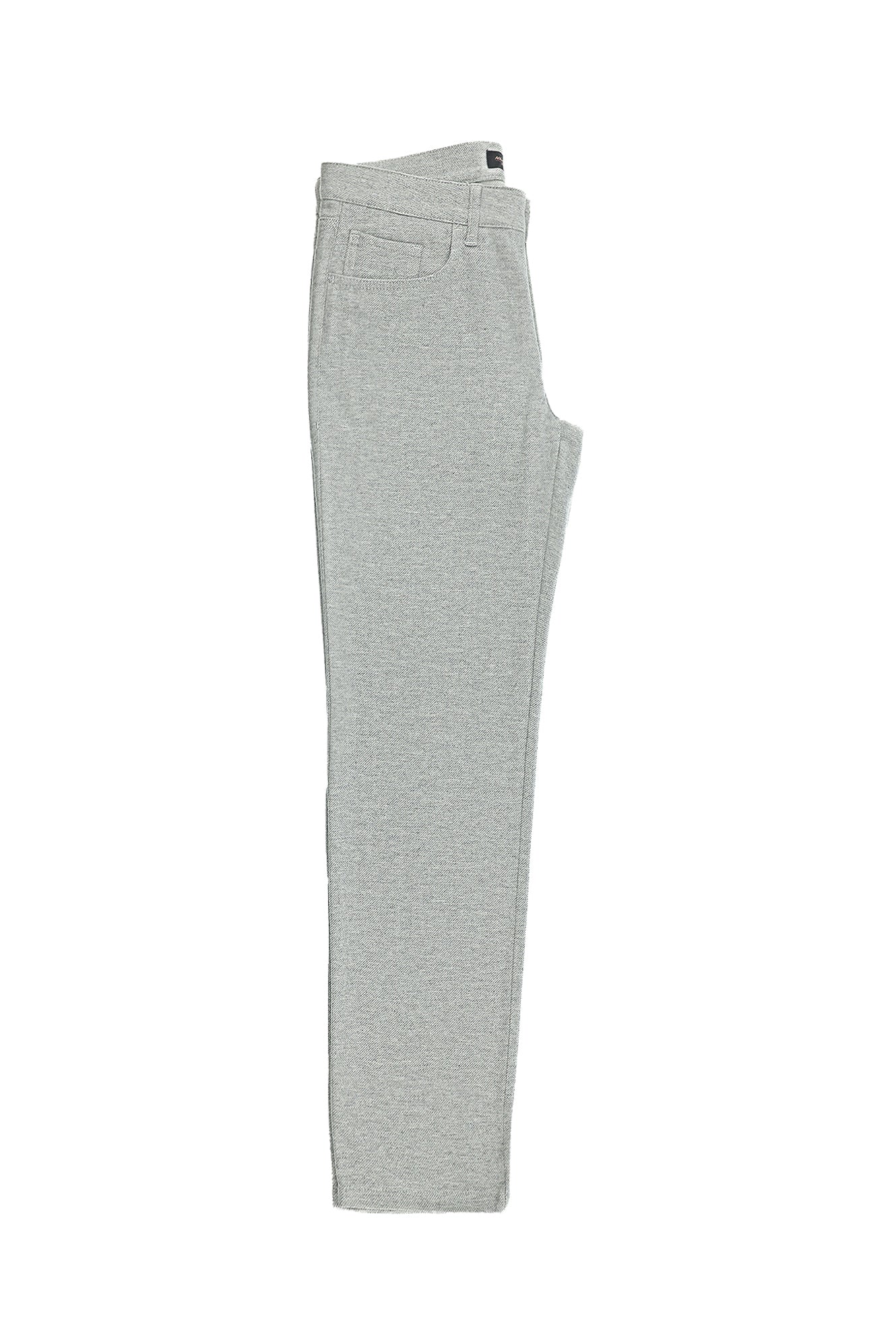 Açık Gri Slim Fit Dar Kesim Çizgili Yünlü Kumaş Pantolon