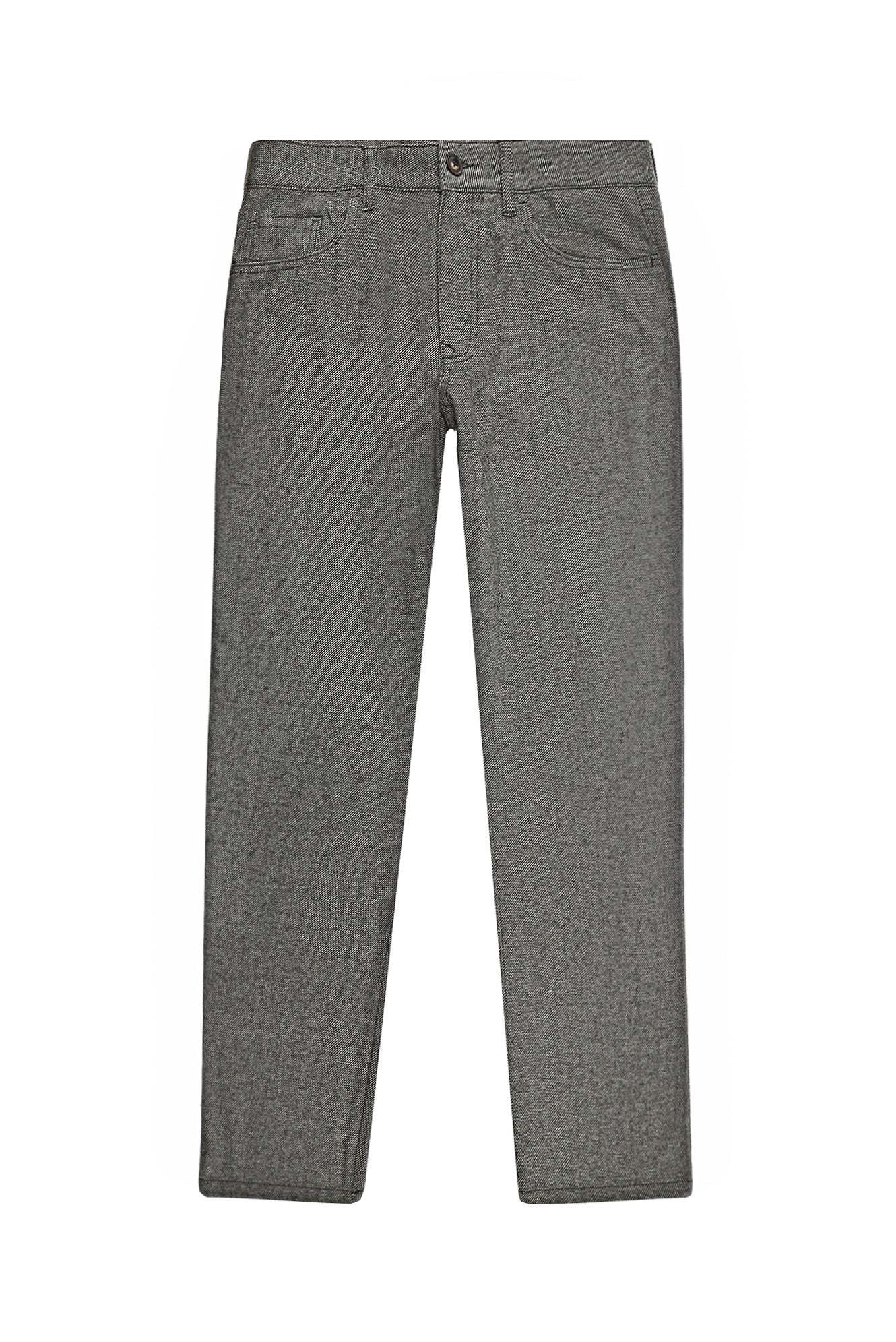 Koyu Kahve Slim Fit Dar Kesim Çizgili Yünlü Kumaş Pantolon