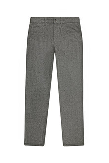 Koyu Kahve Slim Fit Dar Kesim Çizgili Yünlü Kumaş Pantolon