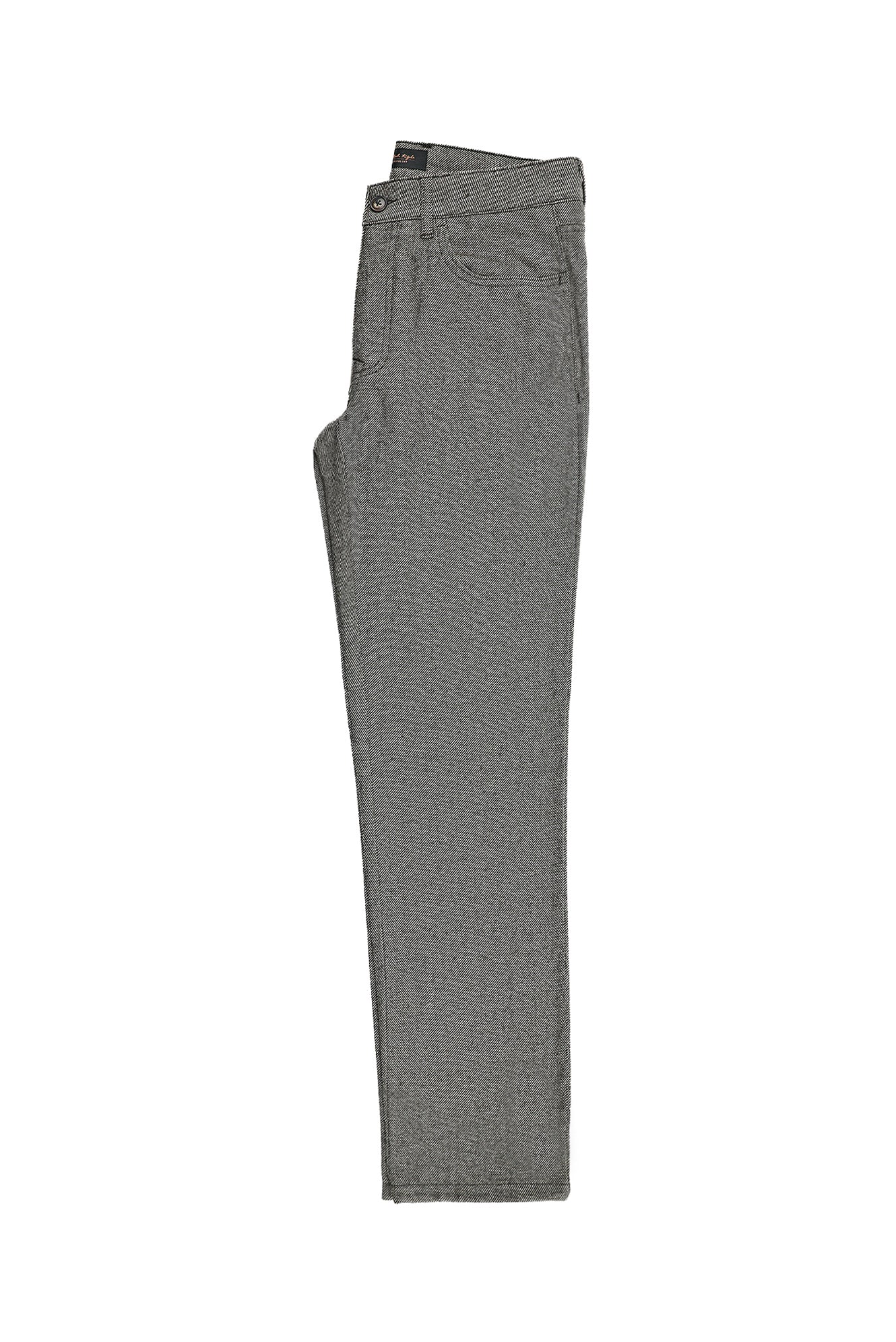 Koyu Kahve Slim Fit Dar Kesim Çizgili Yünlü Kumaş Pantolon