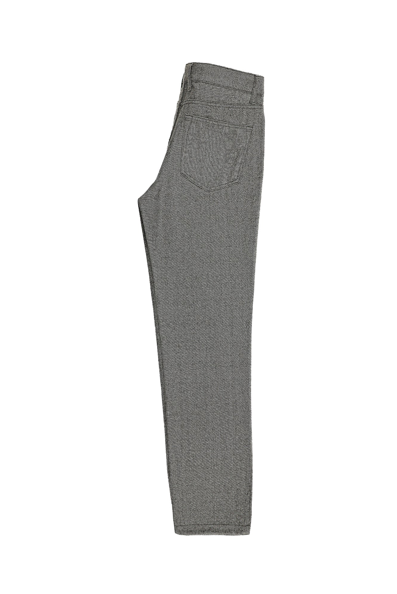 Koyu Kahve Slim Fit Dar Kesim Çizgili Yünlü Kumaş Pantolon
