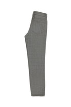 Koyu Kahve Slim Fit Dar Kesim Çizgili Yünlü Kumaş Pantolon