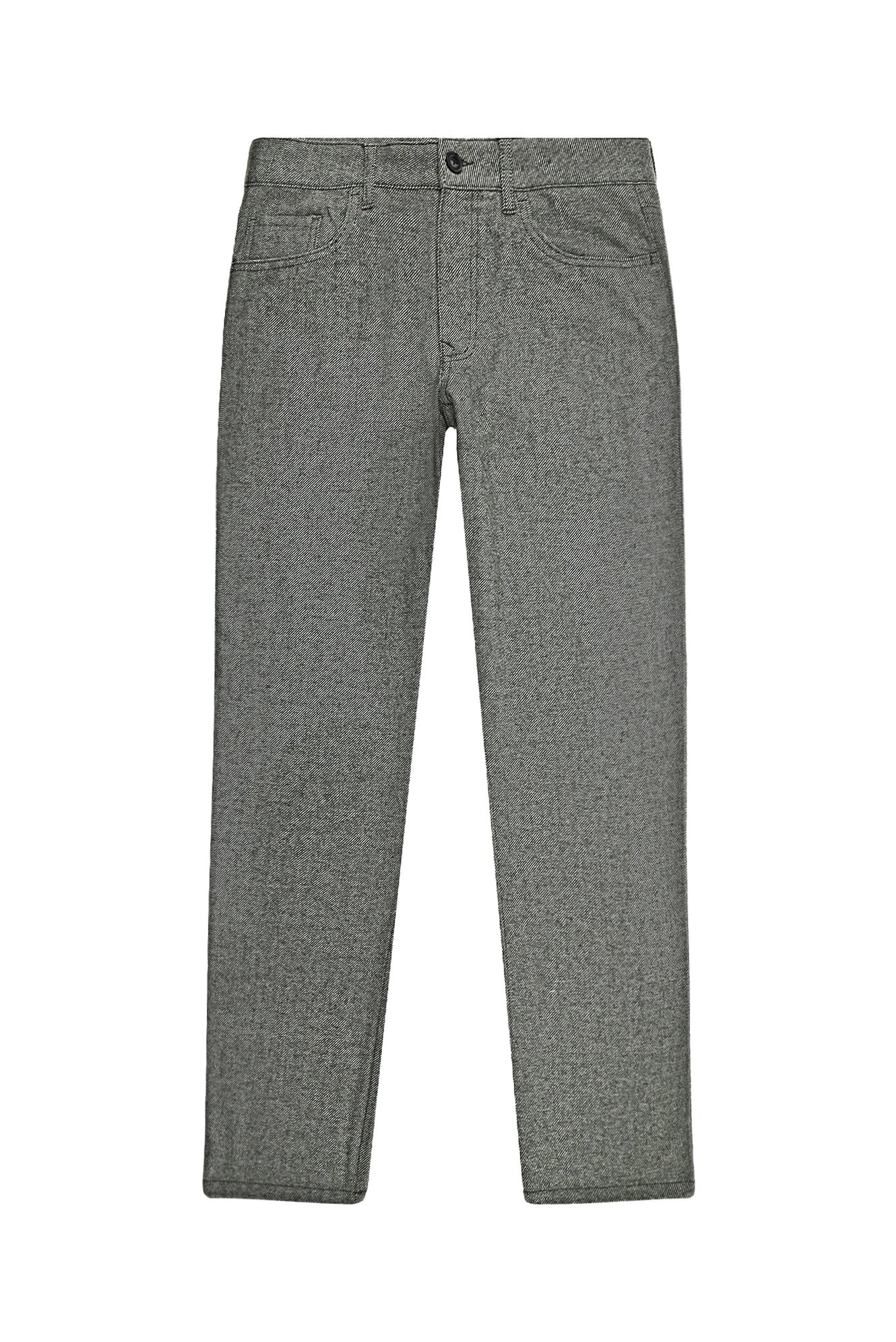 Orta Haki Slim Fit Dar Kesim Çizgili Yünlü Kumaş Pantolon