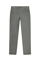 Orta Haki Slim Fit Dar Kesim Çizgili Yünlü Kumaş Pantolon