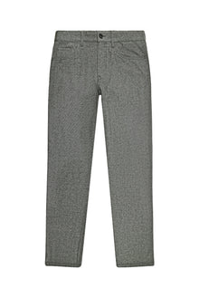 Orta Haki Slim Fit Dar Kesim Çizgili Yünlü Kumaş Pantolon