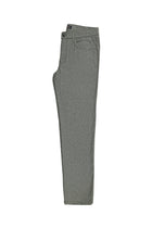 Orta Haki Slim Fit Dar Kesim Çizgili Yünlü Kumaş Pantolon