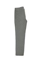 Orta Haki Slim Fit Dar Kesim Çizgili Yünlü Kumaş Pantolon
