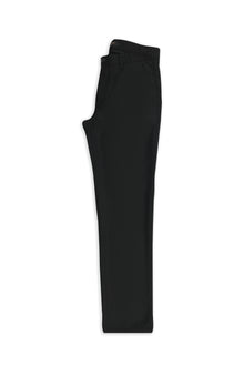 Siyah 7 Drop Slim Fit Dar Kesim Yünlü Yandan Cepli Klasik Flanel Pantolon