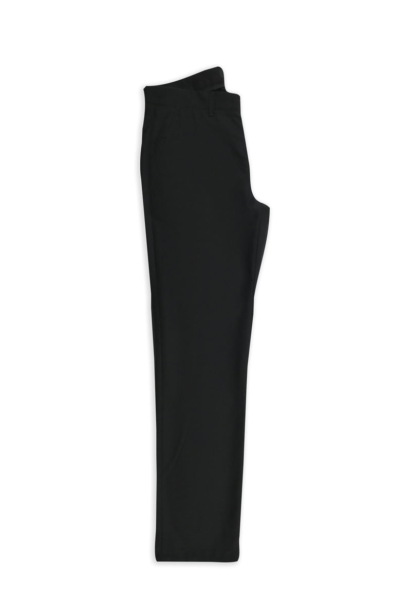 Siyah 7 Drop Slim Fit Dar Kesim Yünlü Yandan Cepli Klasik Flanel Pantolon