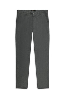 Orta Füme 7 Drop Slim Fit Dar Kesim Yünlü Yandan Cepli Klasik Flanel Pantolon