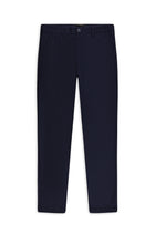 Koyu Lacivert 7 Drop Slim Fit Dar Kesim Yünlü Yandan Cepli Klasik Flanel Pantolon