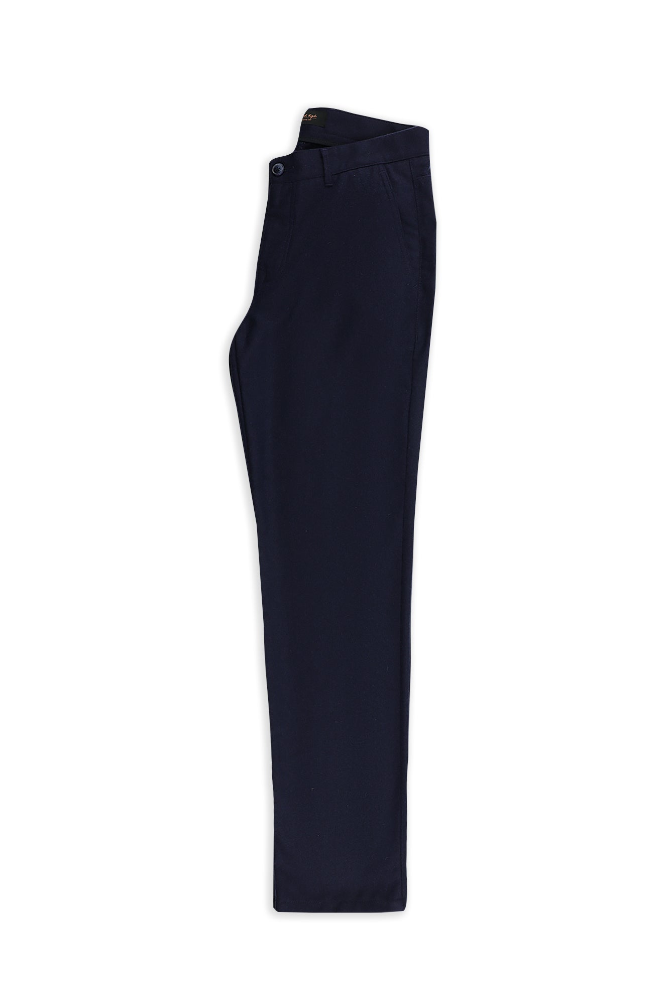 Koyu Lacivert 7 Drop Slim Fit Dar Kesim Yünlü Yandan Cepli Klasik Flanel Pantolon