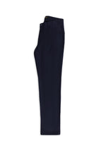 Koyu Lacivert 7 Drop Slim Fit Dar Kesim Yünlü Yandan Cepli Klasik Flanel Pantolon