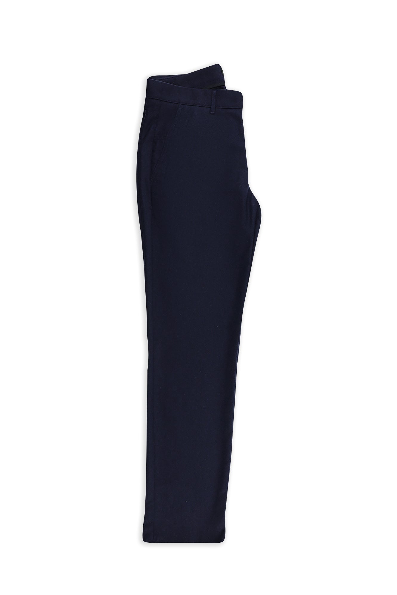 Koyu Lacivert 7 Drop Slim Fit Dar Kesim Yünlü Yandan Cepli Klasik Flanel Pantolon