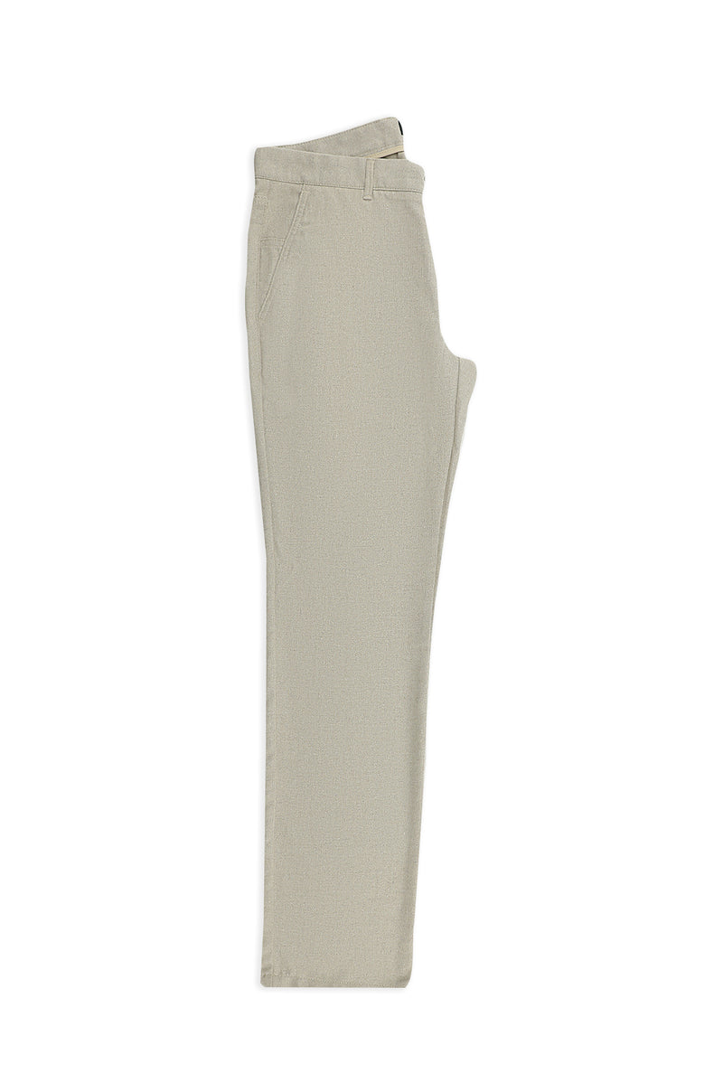 Açık Bej 7 Drop Slim Fit Dar Kesim Yünlü Yandan Cepli Klasik Flanel Pantolon