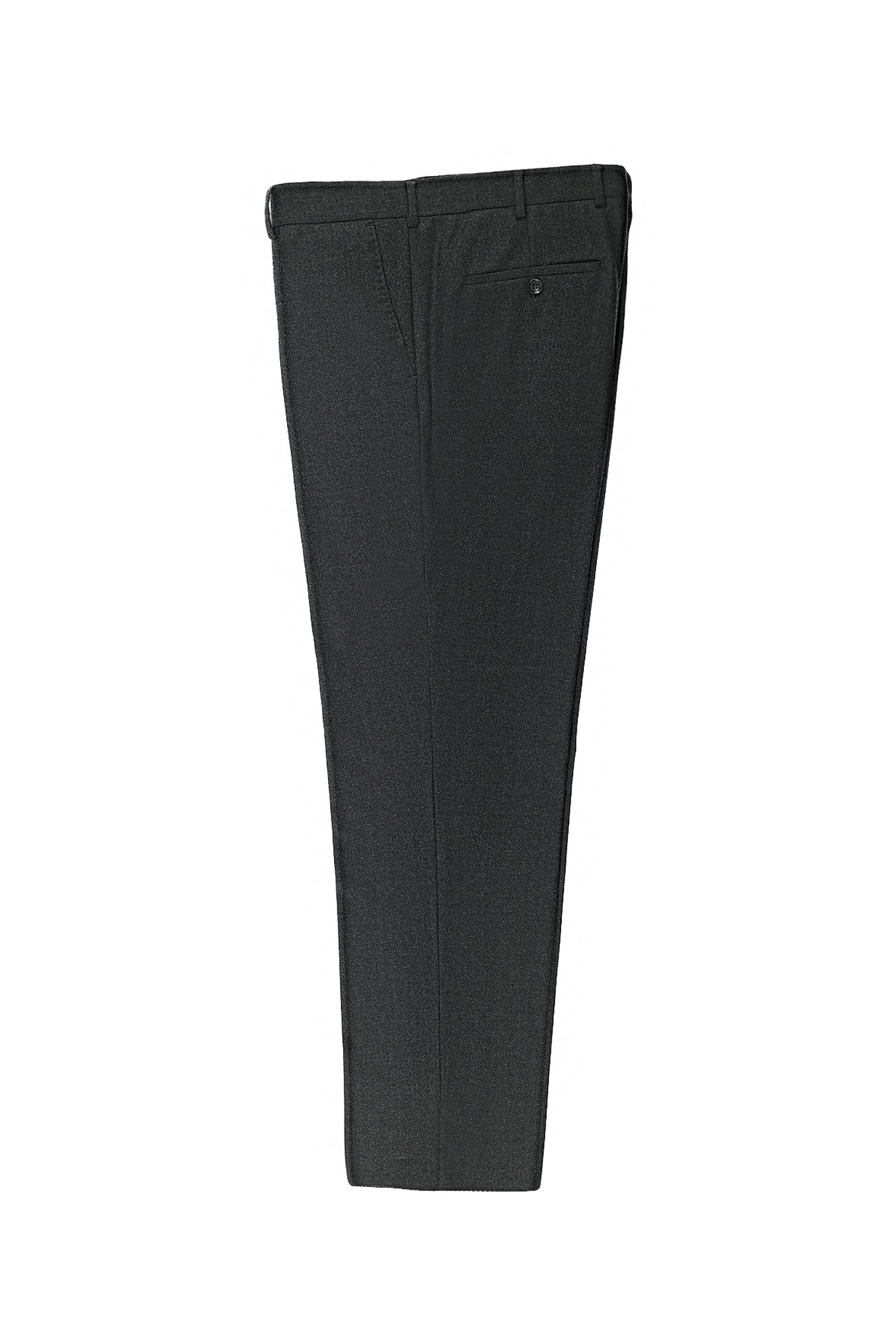 Orta Füme 6 Drop Regular Fit Standart Kesim Yünlü Flanel Klasik Kuma? Pantolon-Abdullah Ki??l?