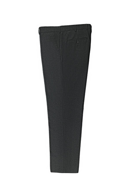 Orta Füme 6 Drop Regular Fit Standart Kesim Yünlü Flanel Klasik Kuma? Pantolon-Abdullah Ki??l?
