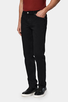 Siyah Regular Fit Standart Kesim Likral? 5 Cep Denim Pantolon-Abdullah Ki??l?
