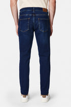 Koyu Mavi  Slim Fit Dar Kesim 5 Cep Pamuklu Denim Pantolon