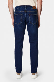 Koyu Mavi  Slim Fit Dar Kesim 5 Cep Pamuklu Denim Pantolon