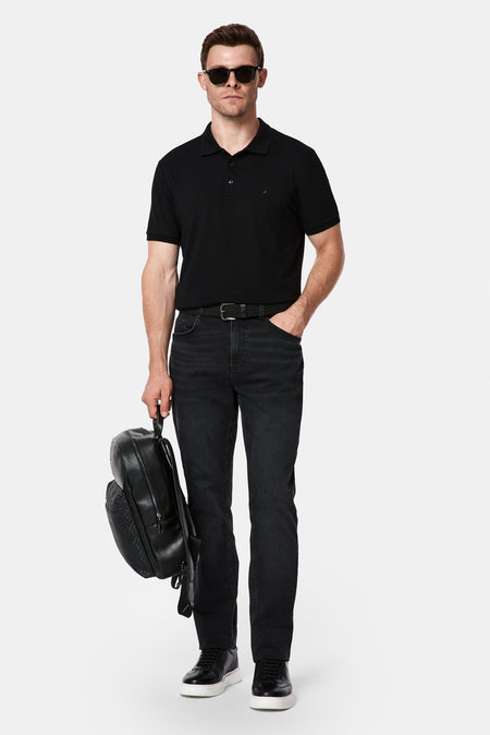 Siyah Relaxed Fit Rahat Kesim 5 Cep Pamuklu Denim Pantolon