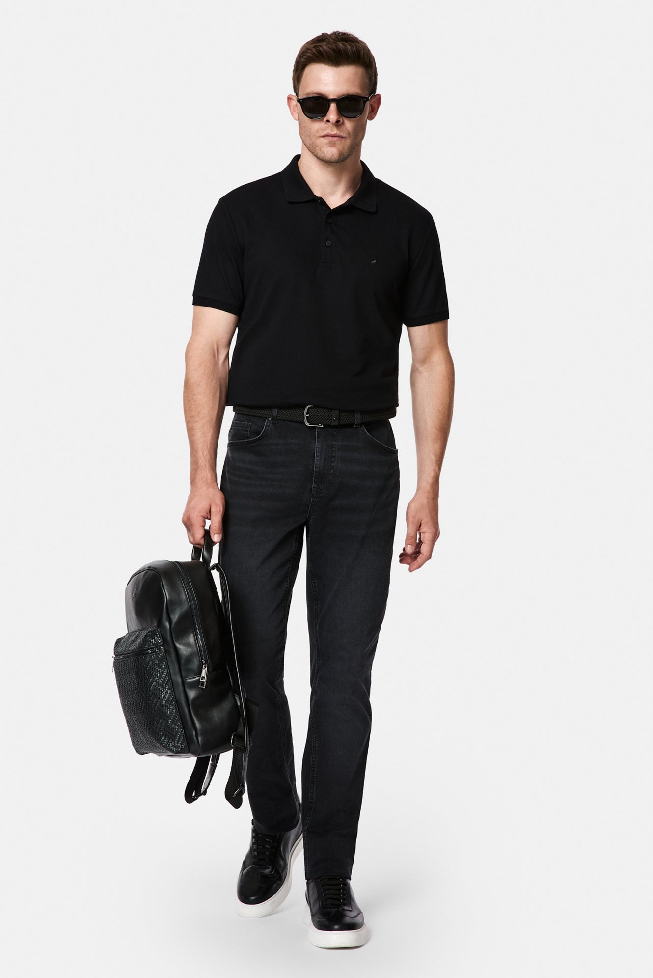 Siyah Relaxed Fit Rahat Kesim 5 Cep Pamuklu Denim Pantolon