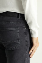 Koyu Füme Slim Fit Dar Kesim Likralı Denim Pantolon