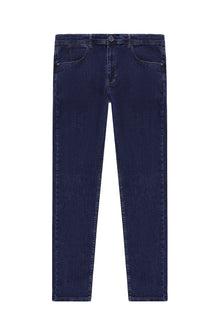Orta Lacivert Regular Fit Likralı Denim Pantolon