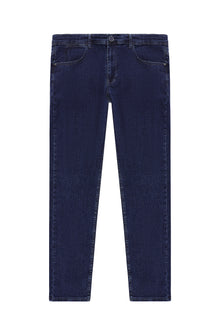 Orta Lacivert Regular Fit Likralı Denim Pantolon