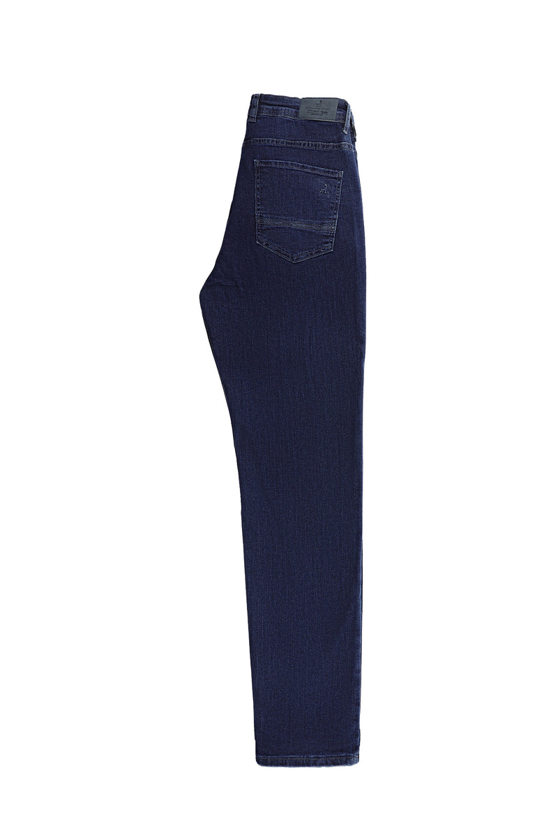Orta Lacivert Regular Fit Standart Kesim Likral? Denim Pantolon-Abdullah Ki??l?