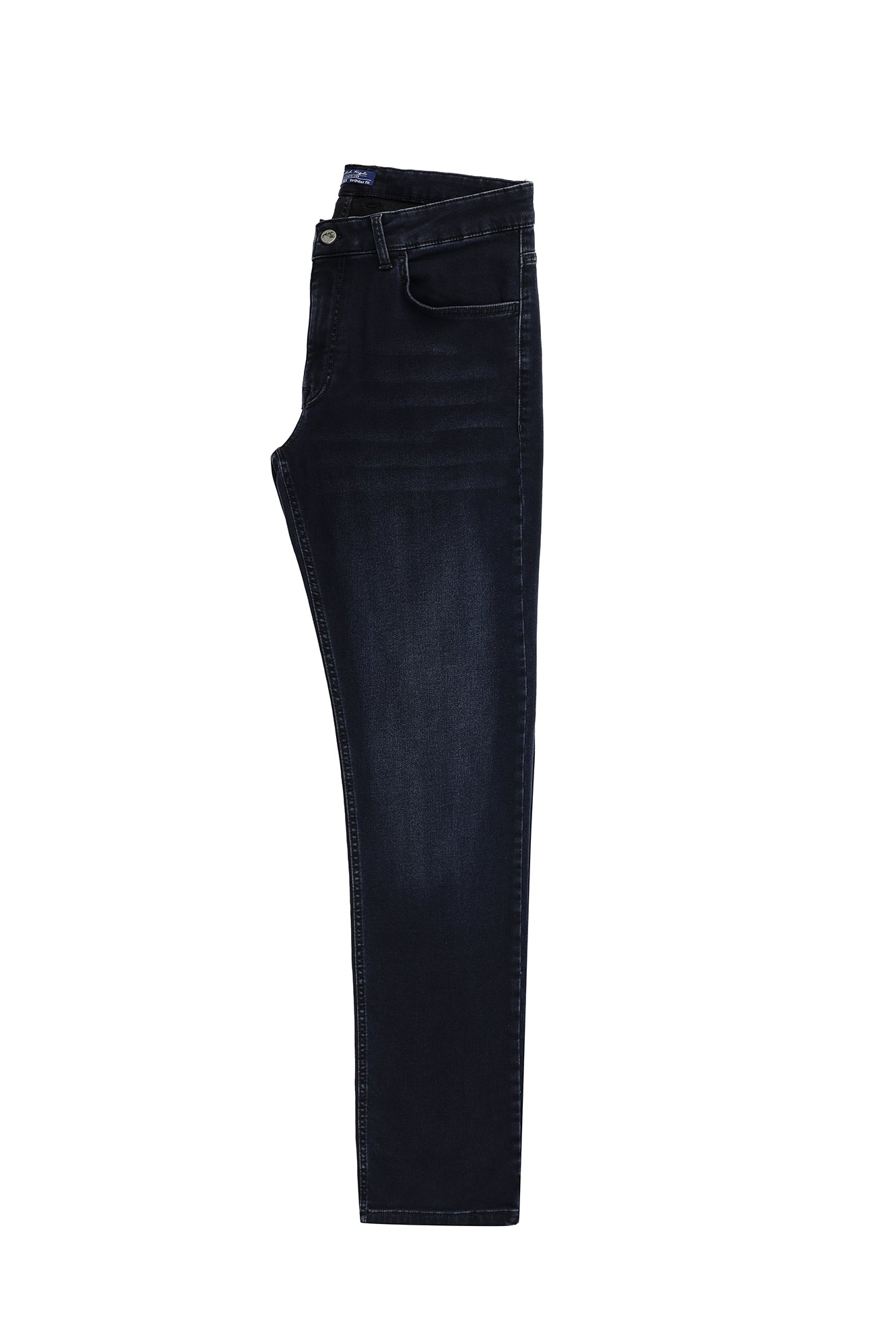 Koyu Lacivert Slim Fit Dar Kesim Likral? Denim Pantolon-Abdullah Ki??l?