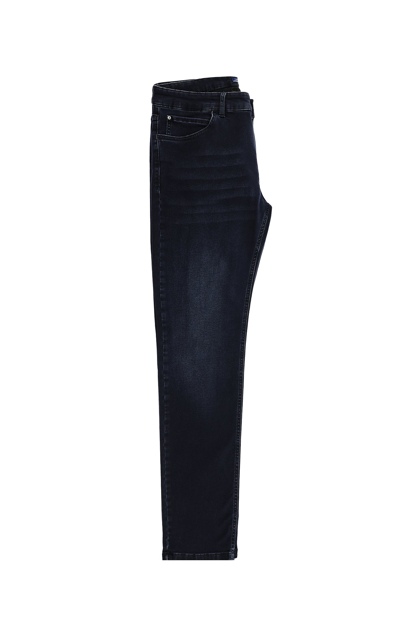 Koyu Lacivert Slim Fit Dar Kesim Likral? Denim Pantolon-Abdullah Ki??l?