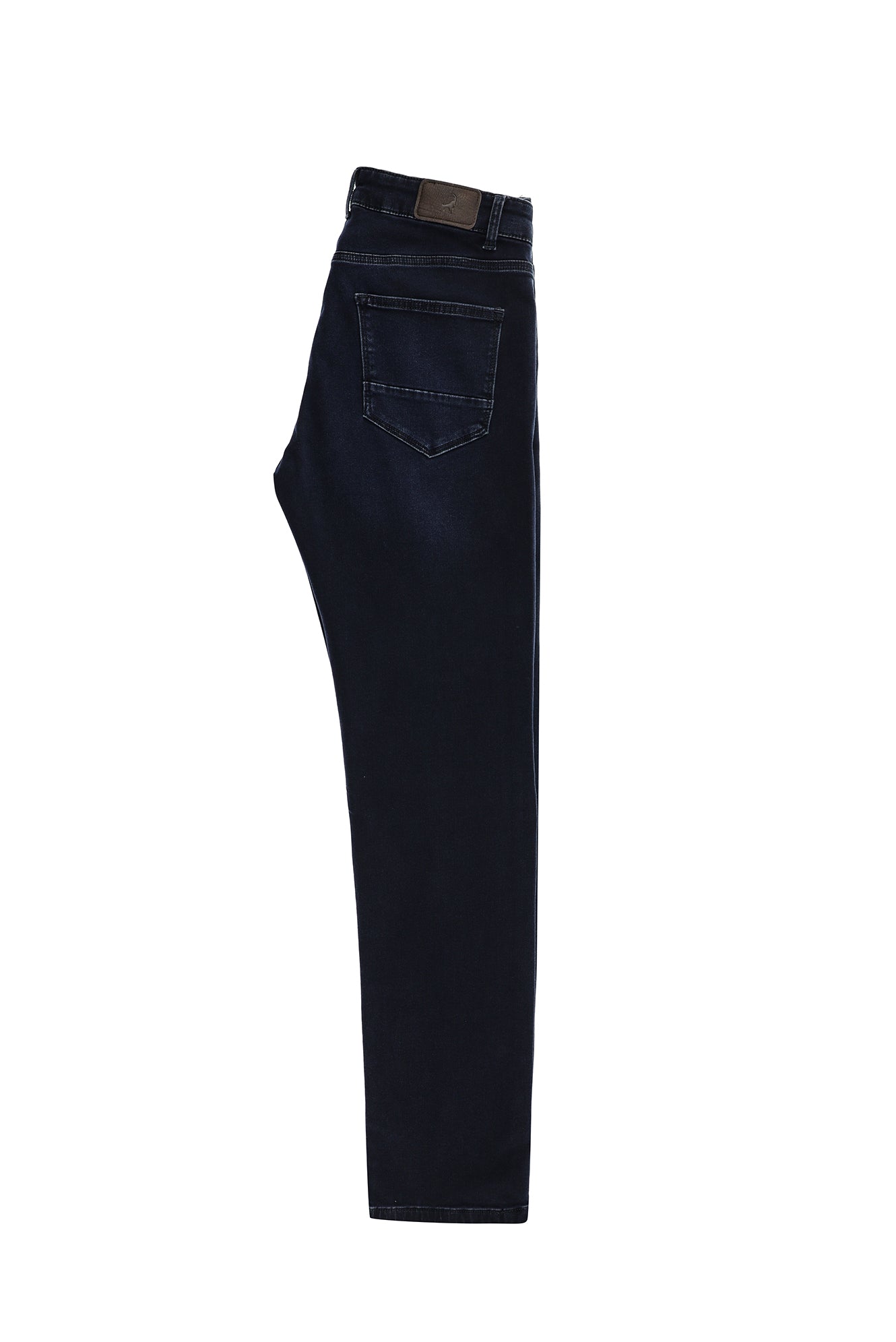Koyu Lacivert Slim Fit Dar Kesim Likral? Denim Pantolon-Abdullah Ki??l?